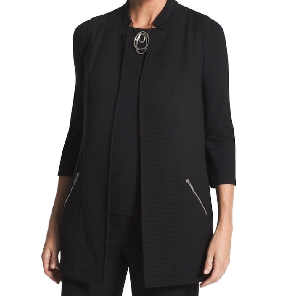 Chico’s Textured Black Vest
